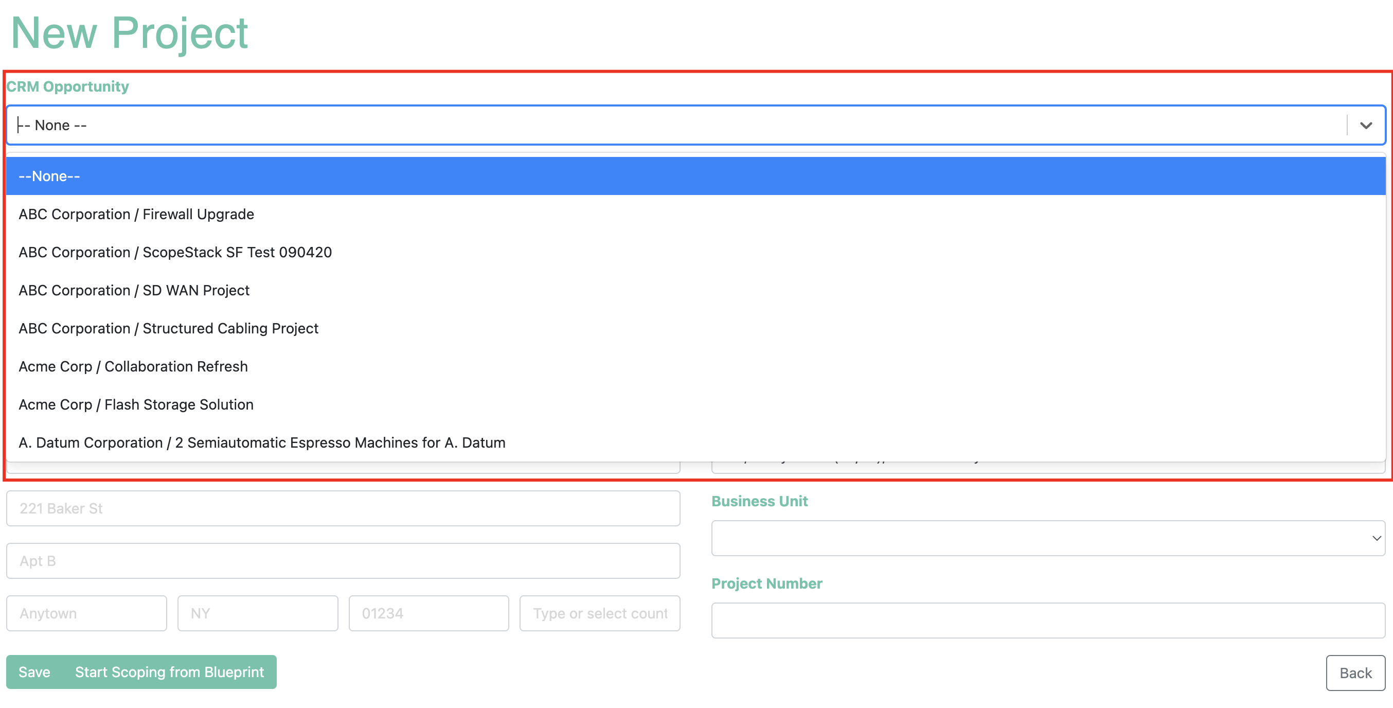 CRM Opportunity Syncing